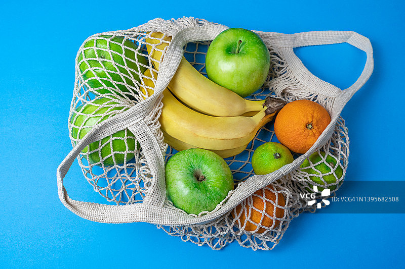 水果环保网购物袋。图片素材