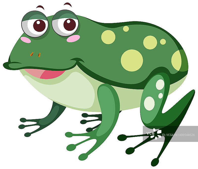 白色背景的青蛙卡通图片素材
