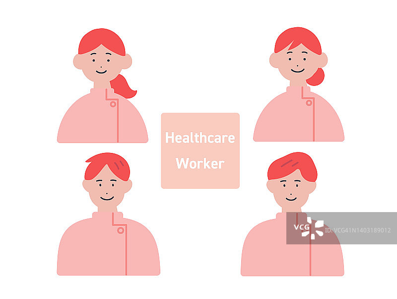 护士和医务工作者的插图图片素材