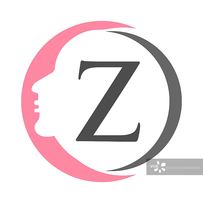 字母Z水疗美容标志模板。美女标志用于图标，品牌，身份，水疗，女性符号图片素材