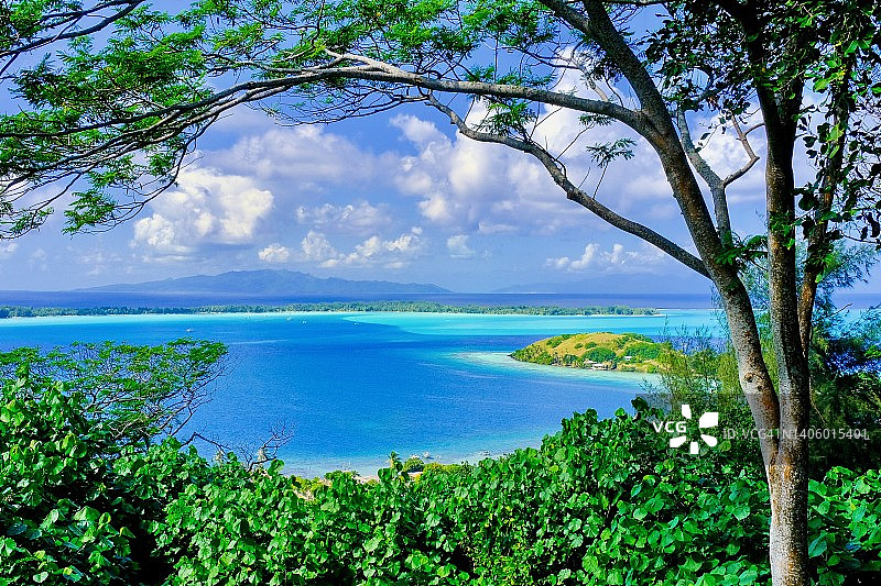 波拉波拉岛的风景，法属波利尼西亚图片素材
