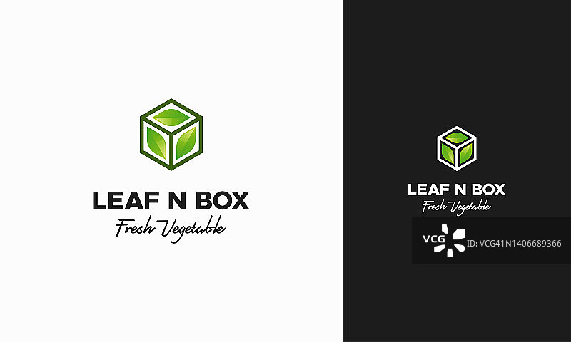 蔬菜箱标志设计概念向量，自然箱标志设计图标，营养箱标志符号图片素材
