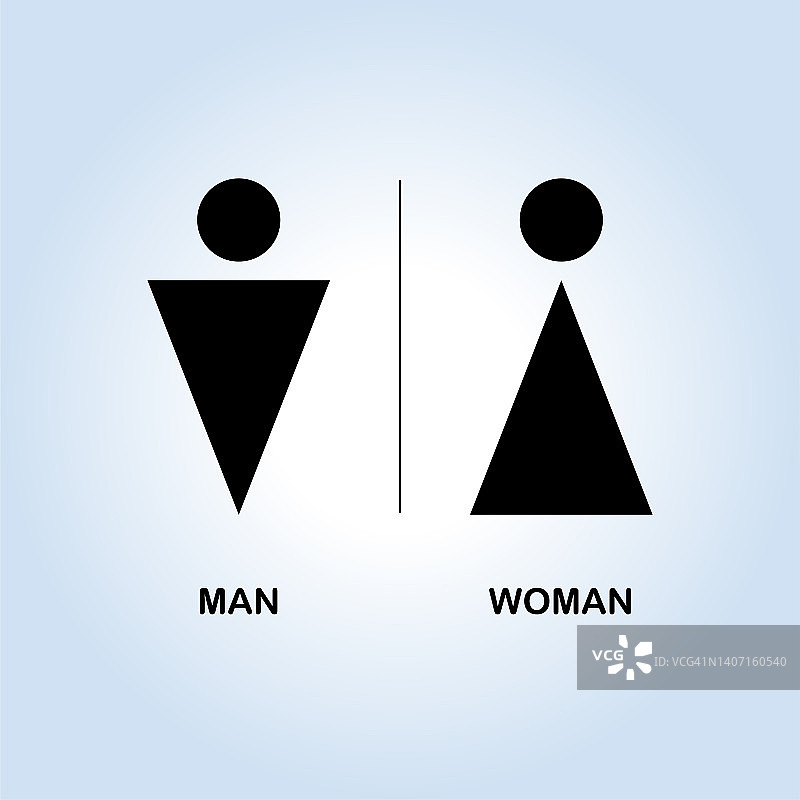 男厕所女厕所图标。图片素材