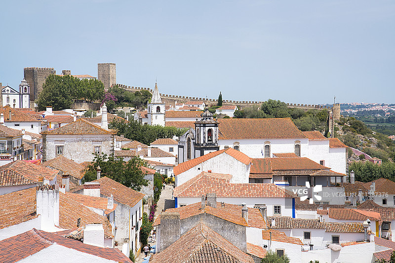 葡萄牙奥比多斯的城墙图片素材