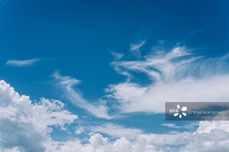 晴朗的夏日，蓝天白云图片素材