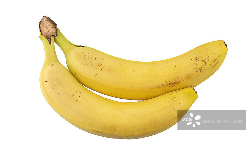 白色背景下的香蕉图片素材