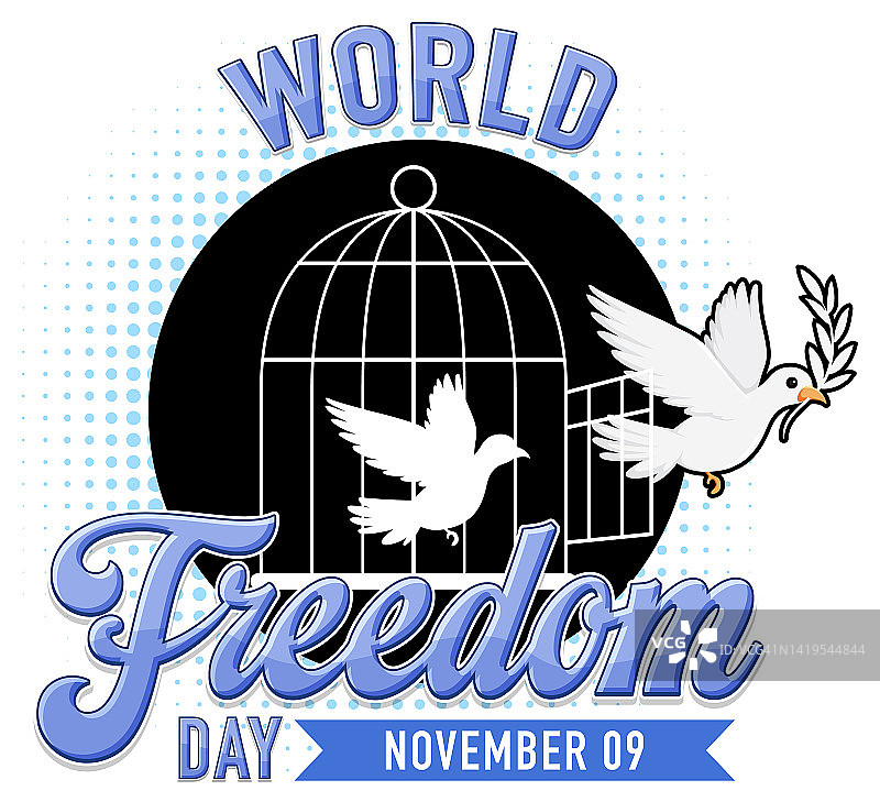 世界自由日标志设计图片素材