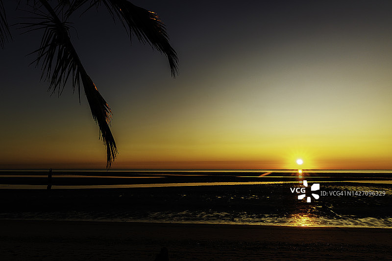 海滩上的日落图片素材