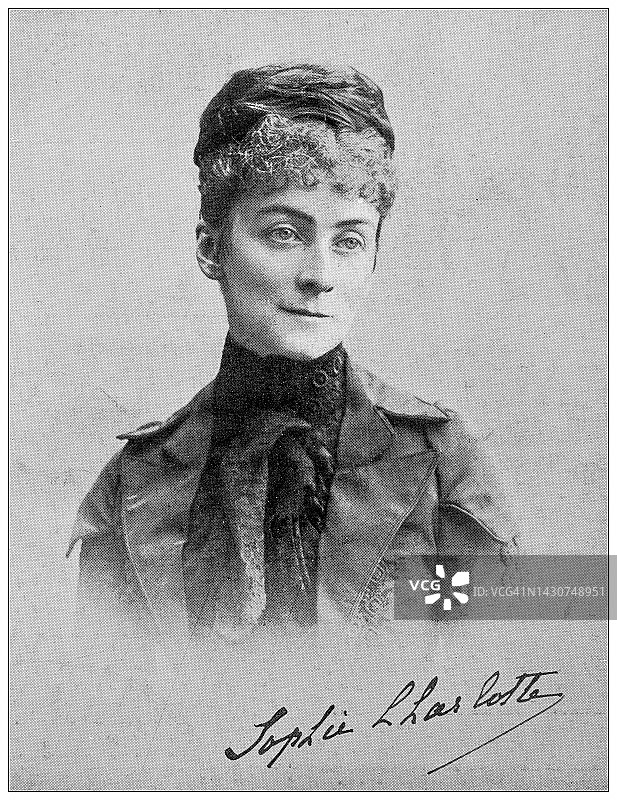 古董图片:巴扎尔德拉Charité火灾在巴黎，1897年的受害者:公爵夫人索菲夏洛特奥古斯丁在巴伐利亚图片素材