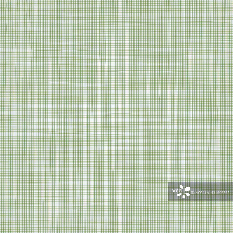 矢量编织织物纹理背景。绿色重复亚麻纺织品。无缝模式。图片素材