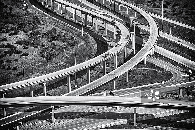 奥斯汀郊区高速公路空中飞行图片素材
