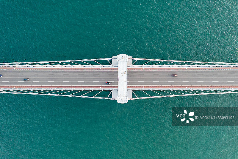 跨海大桥鸟瞰图图片素材