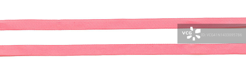 卷曲的粉色丝带孤立的白色背景图片素材