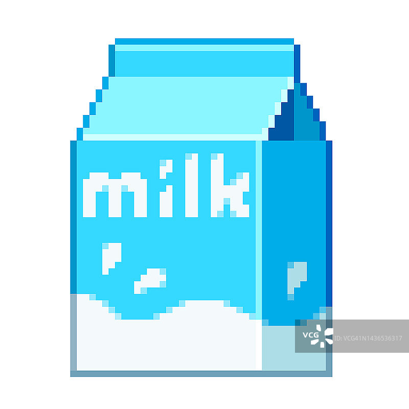 复古卡通牛奶盒图片素材