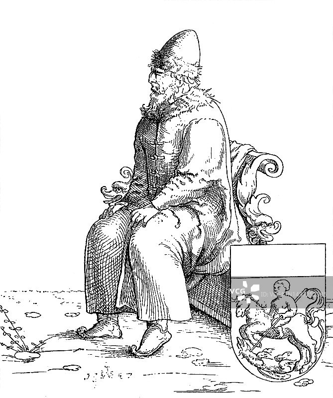 瓦西里三世画像。伊万诺维奇，1505 - 1533年间的莫斯科大公图片素材