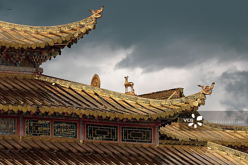 中国嘉峪关要塞的屋顶图片素材