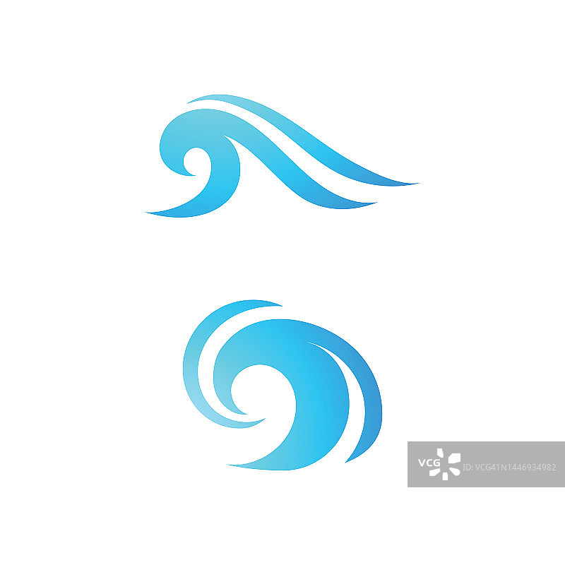 海浪标志模板元素向量图片素材