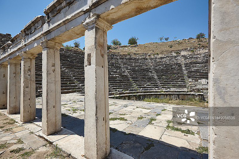 考古地标Aphrodisias。圆形剧场。希腊和罗马艺术。火鸡图片素材