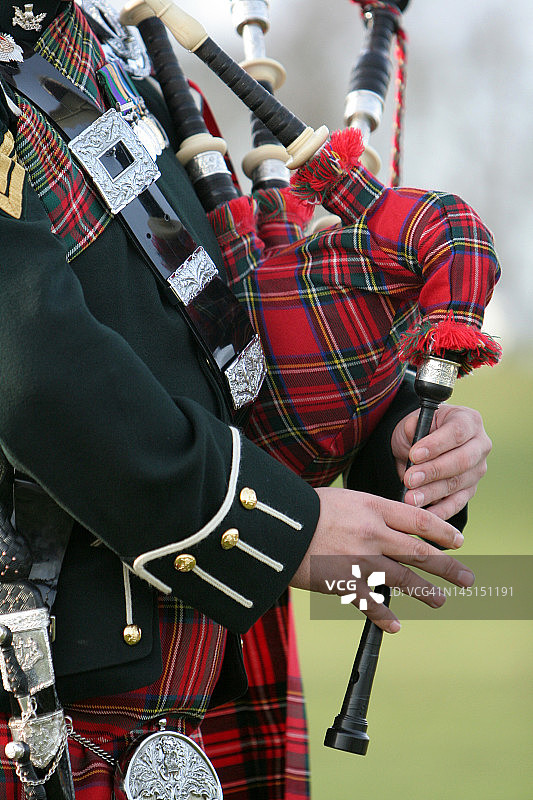 苏格兰袋风笛手图片素材