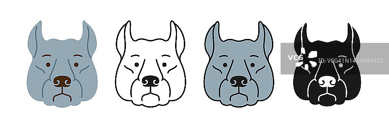 狗藤科索面对卡通人物设定小狗幼稚的符号口鼻线涂鸦图标狗宠物图片素材