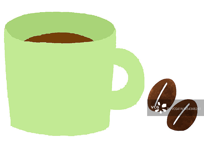 咖啡杯咖啡杯咖啡咖啡豆咖啡插画素材图片素材