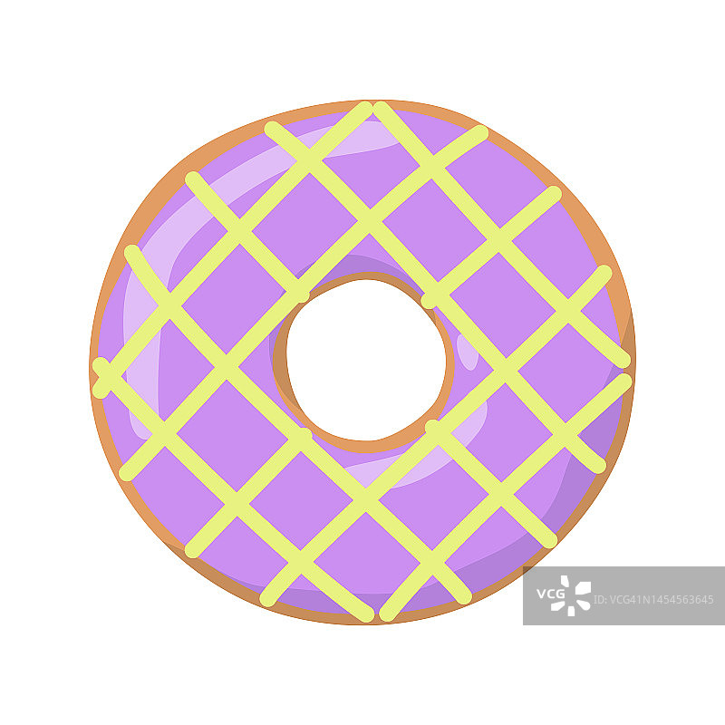 矢量甜甜圈孤立在白色背景上图片素材