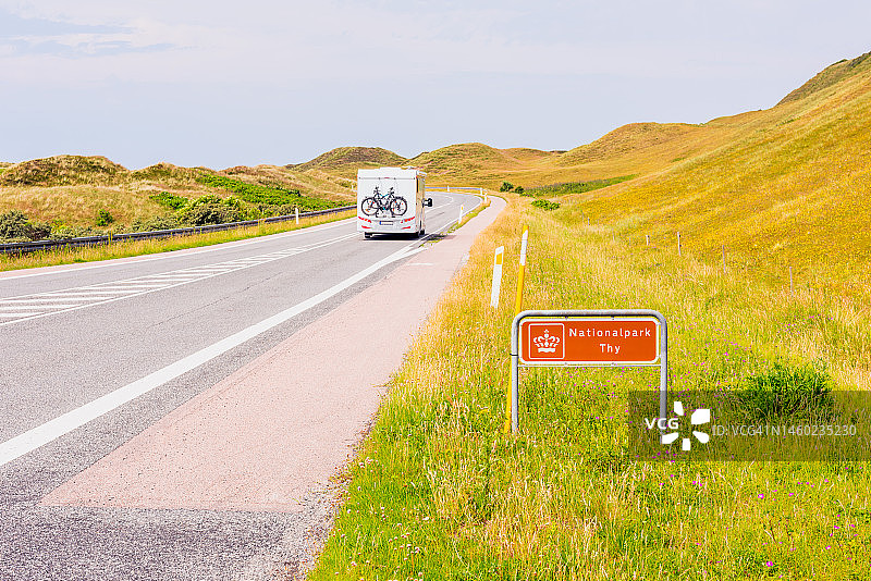 丹麦日德兰半岛国家公园的入口标志图片素材