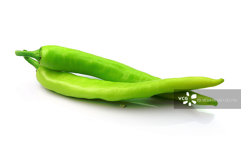 绿色的辣椒，白色的辣椒图片素材