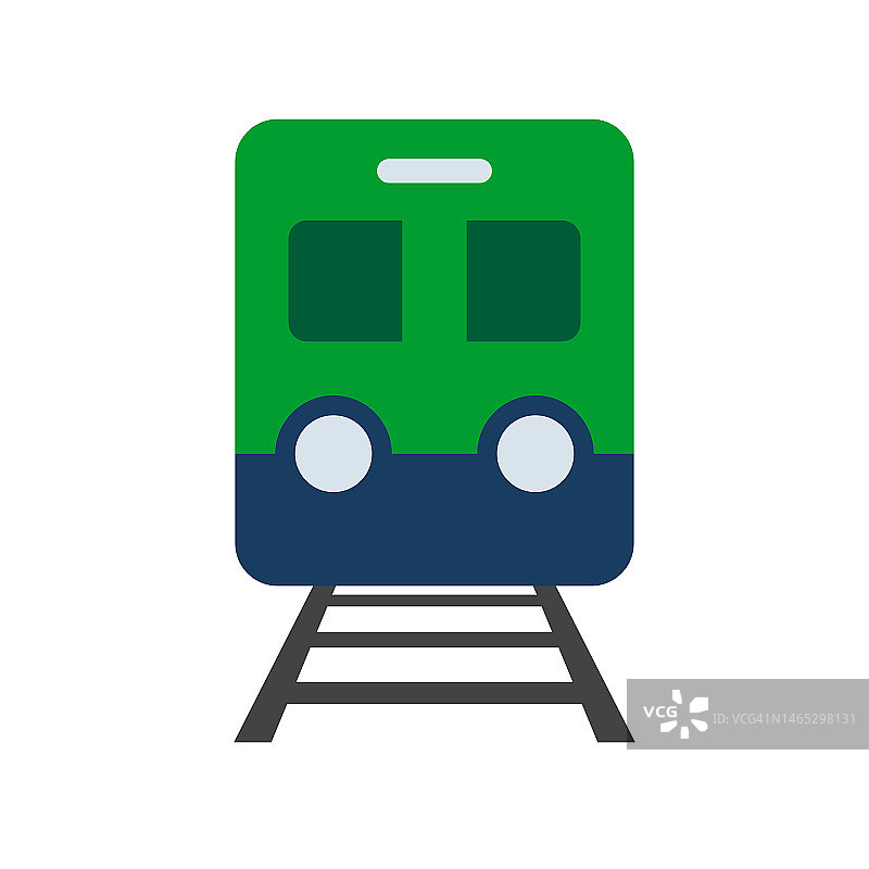 扁平化设计列车。地铁和铁路。向量。图片素材