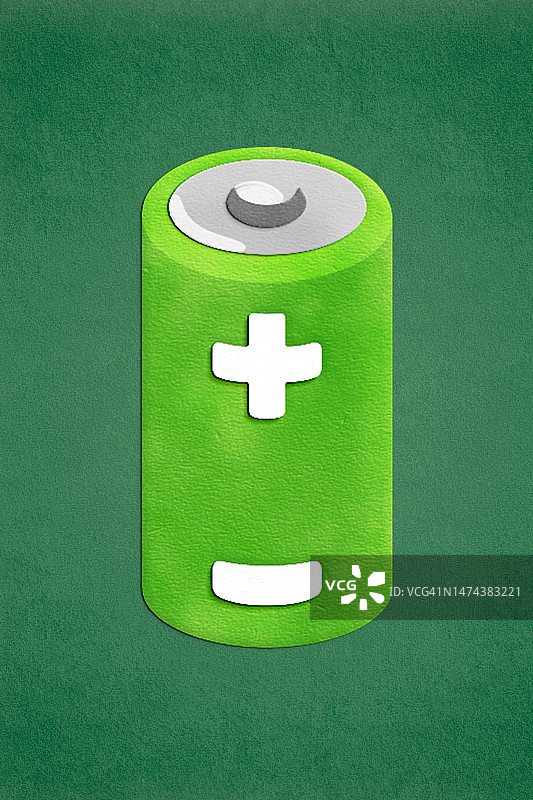 绿色电池充电图片素材