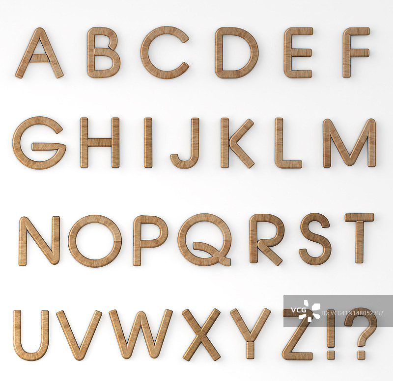 木头字母字母图片素材