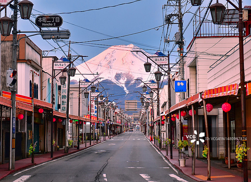 眺望富士山图片素材