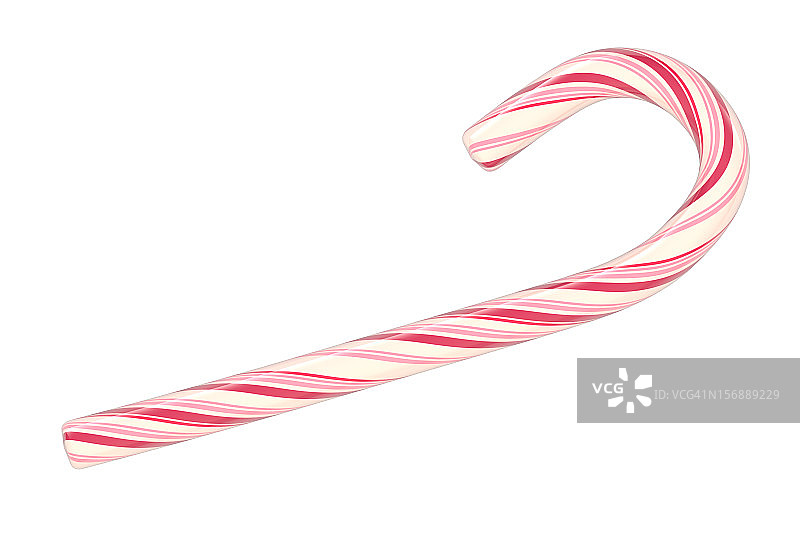 圣诞糖果手杖孤立在白色背景(3d插图)图片素材