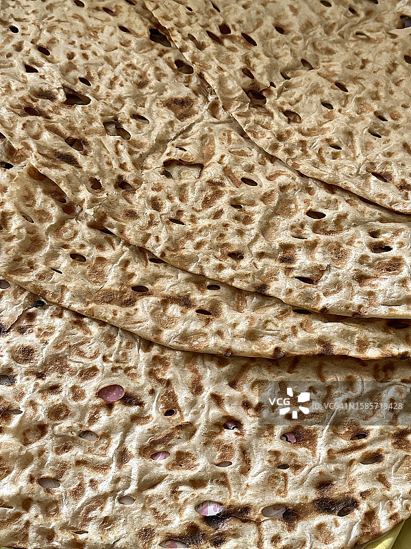 伊朗传统面包(sangak)图片素材