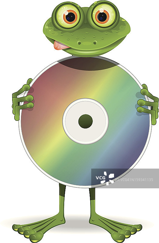 青蛙和CD图片素材