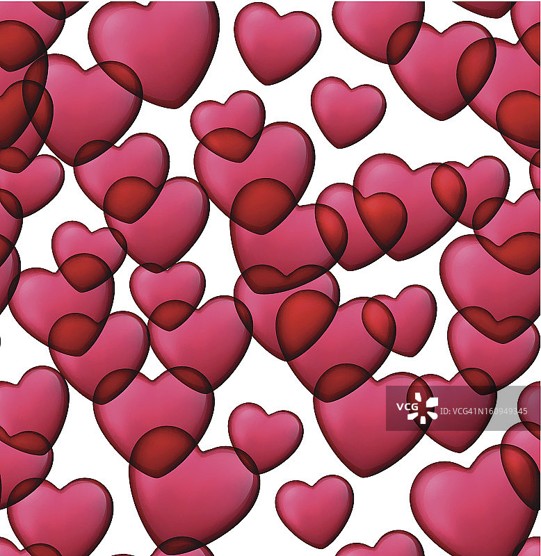 品红的爱情天衣无缝的心泡背景。图片素材