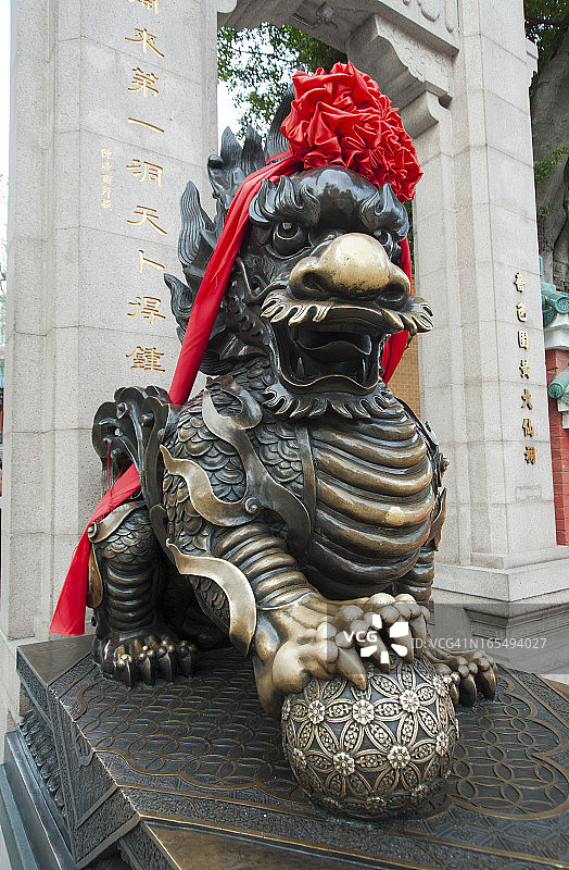 中国寺庙的狗图片素材