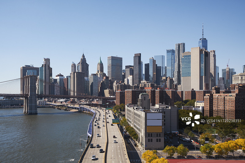 美国纽约的城市天际线图片素材