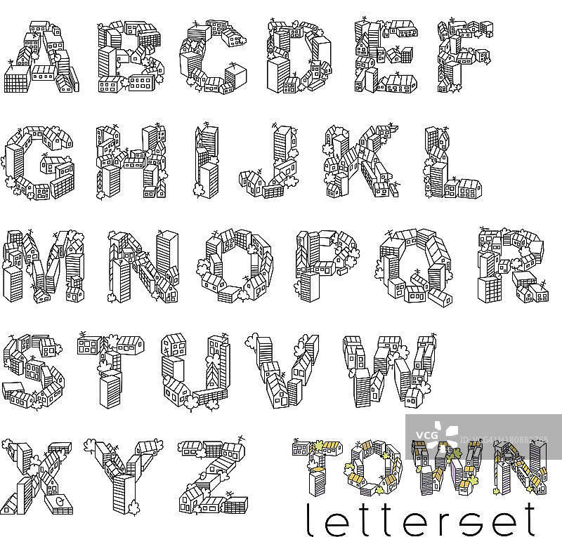 letterset镇图片素材