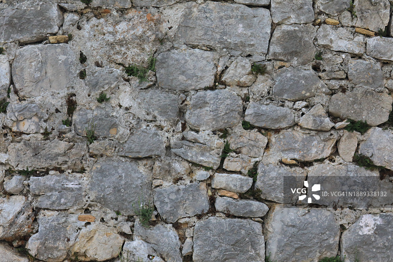岩石和石头砌成的墙图片素材