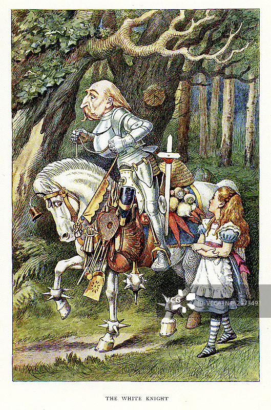 爱丽丝和白骑士图片素材