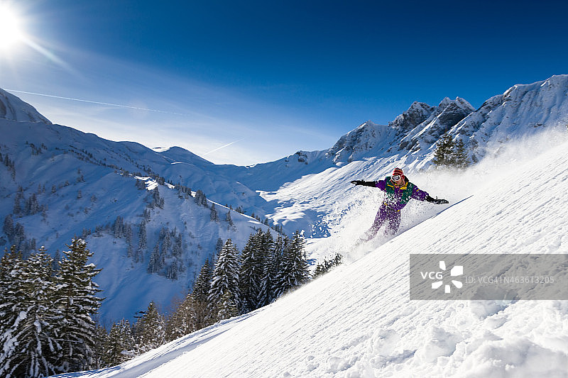 滑雪板景观图片素材