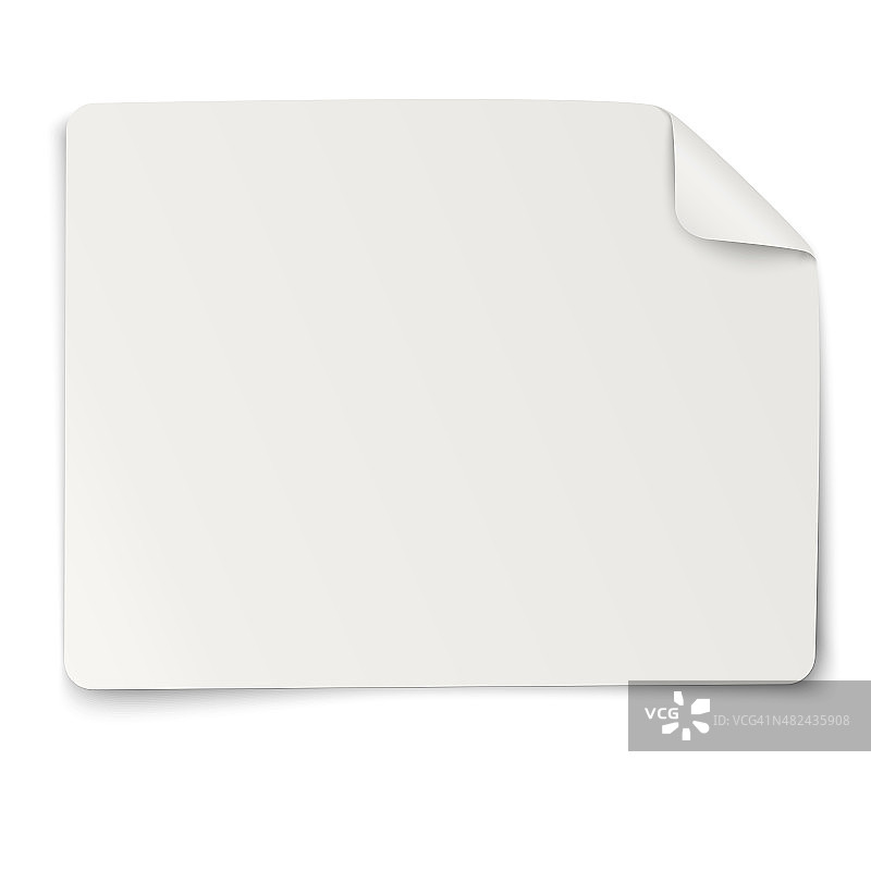 矩形纸贴纸注意孤立的白色背景图片素材