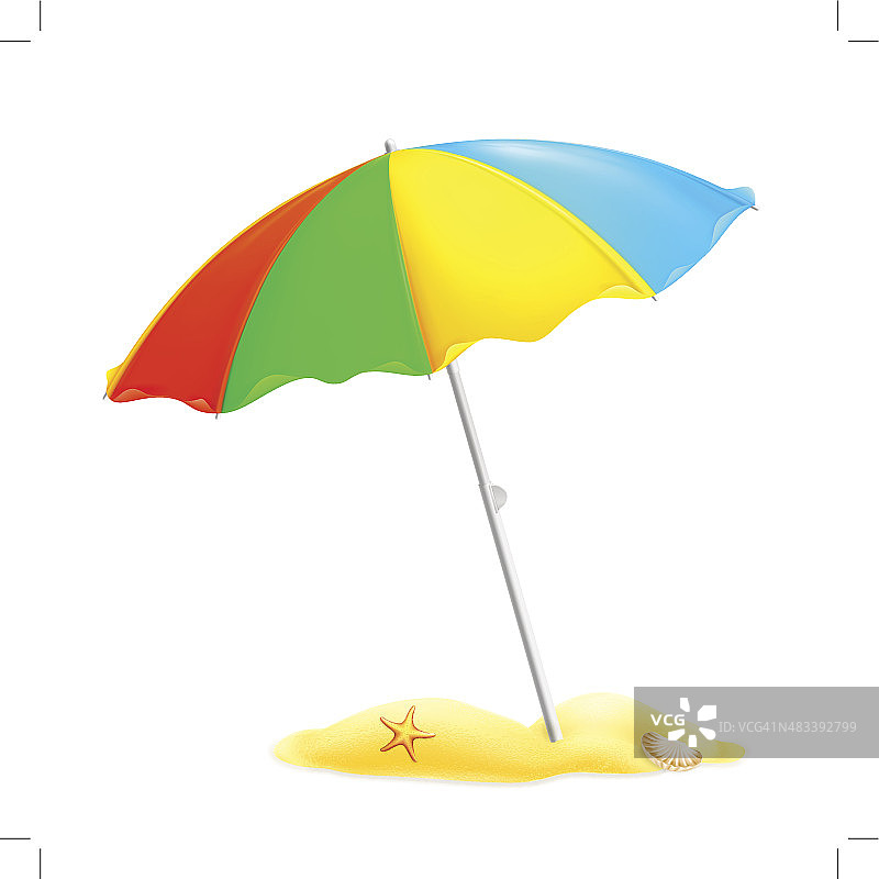 海滩阳伞图片素材