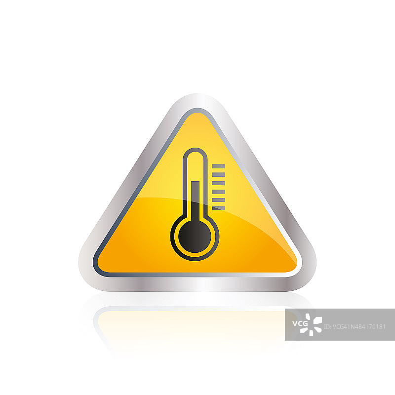 温度警告标志图片素材