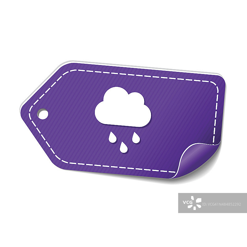 雨云紫色矢量图标设计图片素材