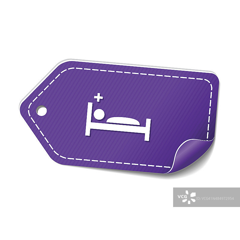 健康护理床紫色矢量图标设计图片素材