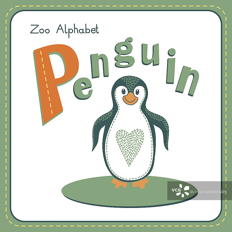 字母P -企鹅图片素材