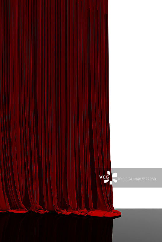 剧院里的红窗帘。图片素材
