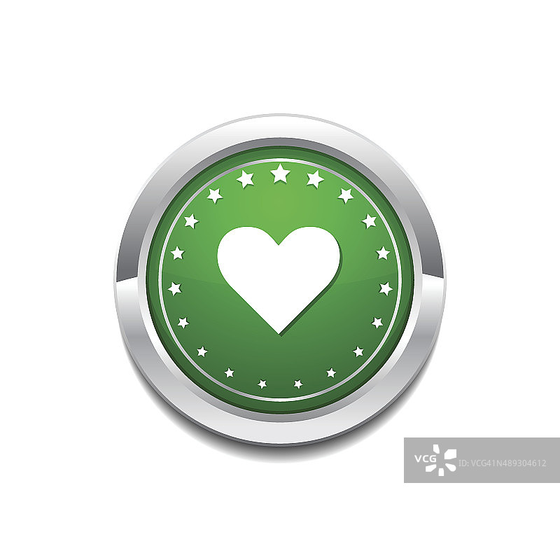 心形圆形绿色矢量网页按钮图标图片素材